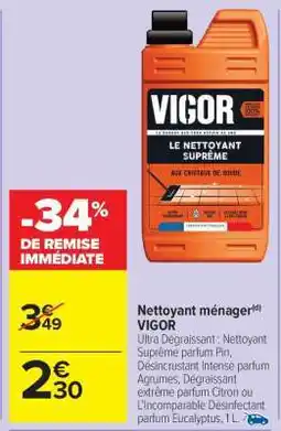 Carrefour Market Nettoyant ménager VIGOR offre