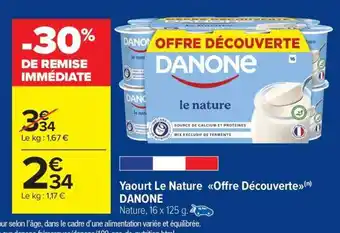 Carrefour Market Yaourt Le Nature Offre Découverte offre