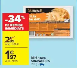 Carrefour Mini naans SHARWOOD'S offre