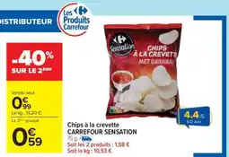 Carrefour Chips à la crevette CARREFOUR SENSATION offre