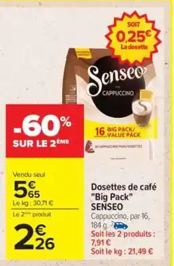 Carrefour Dosettes de café 'Big Pack' SENSEO offre