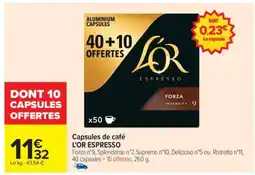 Carrefour Capsules de café L'OR Espresso offre
