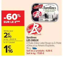 Carrefour Sardines Les Dieux offre