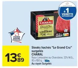 Carrefour Steaks hachés Le Grand Cru surgelés offre
