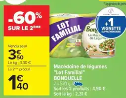 Carrefour Macédoine de légumes Lot Familial BONDUELLE offre