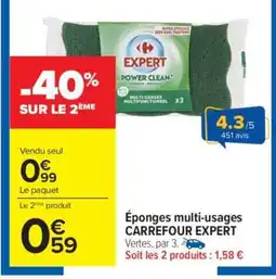 Carrefour Éponges Multi-usages CARREFOUR EXPERT offre