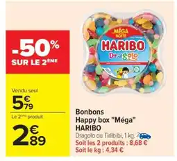 Carrefour Bonbons Happy box Méga HARIBO offre