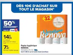 Carrefour Papier hygiénique RENOVA offre