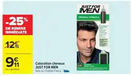 Carrefour Coloration cheveux JUST FOR MEN offre