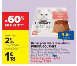 Carrefour Repas pour chats révélations PURINA GOURMET offre