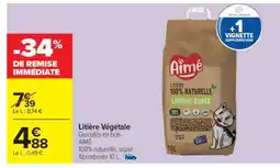 Carrefour Litière Végétale offre