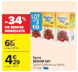 Carrefour Sucre BÉGHIN SAY offre