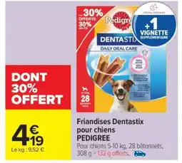 Carrefour Friandises Dentastix pour chiens PEDIGREE offre