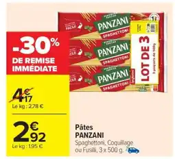 Carrefour PÂTES PANZANI offre