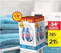 Carrefour LESSIVE LIQUIDE SKIP offre