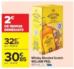 Carrefour Whisky Blended Scotch WILLIAM PEEL offre