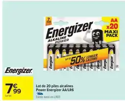 Carrefour Energizer Alkaline Power AA/LR6 offre