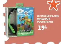 Auchan LE CASQUE FILAIRE MINECRAFT POUR ENFANT offre