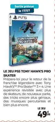Auchan LE JEU PS5 TONY HAWK'S PRO SKATER offre