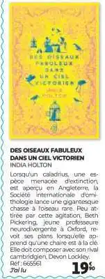 Auchan DES OISEAUX FABULEUX DANS UN CIEL VICTORIEN offre