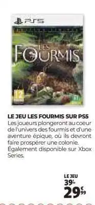 Auchan LE JEU LES FOURMIS SUR PS5 offre