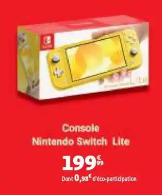 Auchan Console Nintendo Switch Lite offre