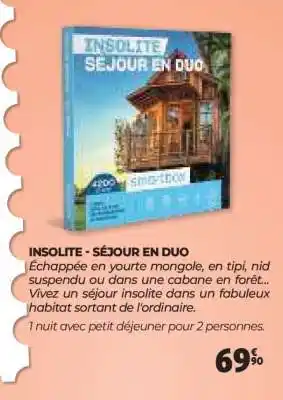 Auchan INSOLITE - SÉJOUR EN DUO offre