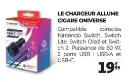 Auchan LE CHARGEUR ALLUME CIGARE ONIVERSE offre