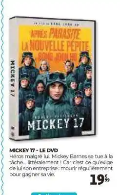Auchan MICKEY 17 - LE DVD offre