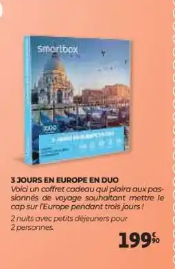 Auchan 3 JOURS EN EUROPE EN DUO offre