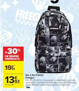 Carrefour Sac à dos Comics Freegun offre