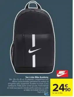 Carrefour Sac à dos Nike Academy offre