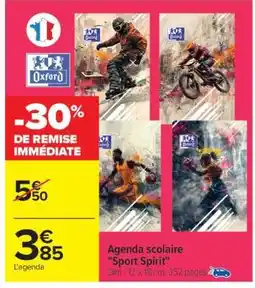 Carrefour Agenda scolaire Sport Spirit offre