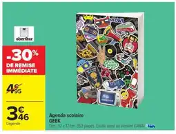 Carrefour Agenda scolaire GEEK offre