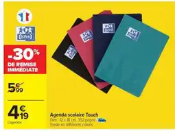 Carrefour Agenda scolaire Touch offre