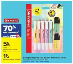 Carrefour STABILO x7 Pastel offre