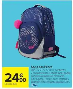 Carrefour Sac à dos Peace offre