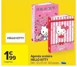 Carrefour Agenda scolaire HELLO KITTY offre