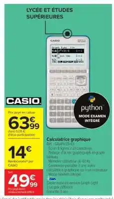 Carrefour Calculatrice graphique offre