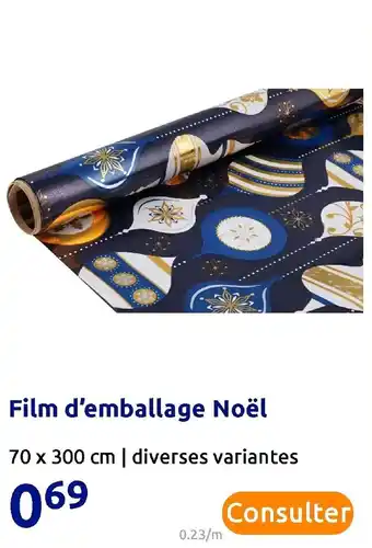 Action Film d'emballage noël offre