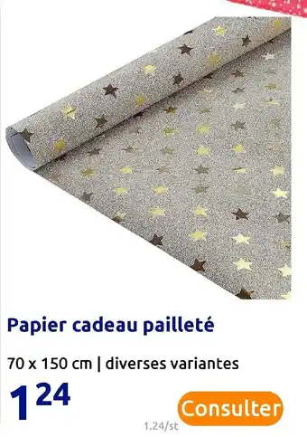 Action Papier cadeau pailleté offre