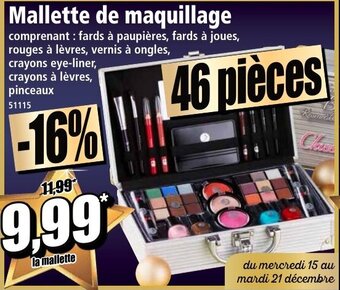 Norma Mallette de maquillage offre