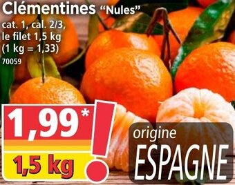 Norma Clémentines "nules" offre