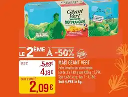 Match GEANT VERT Maïs offre
