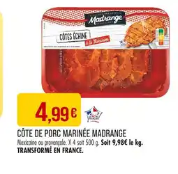 Match MADRANGE Côte de porc marinée offre