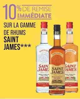 Match SAINT JAMES -10 % de remise immédiate sur la gamme de rhums Saint James offre