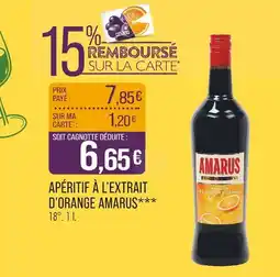 Match AMARUS Apéritif à l'extrait d'orange offre