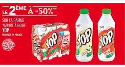 Match YOPLAIT Le 2ème à -50% sur la gamme yaourt à boire yop offre
