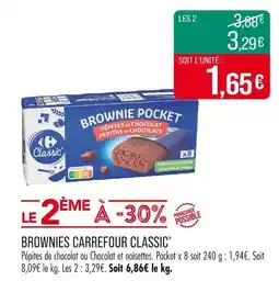 Match CARREFOUR CLASSIC’ Brownies offre