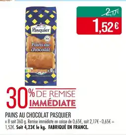 Match PASQUIER Pains au chocolat offre